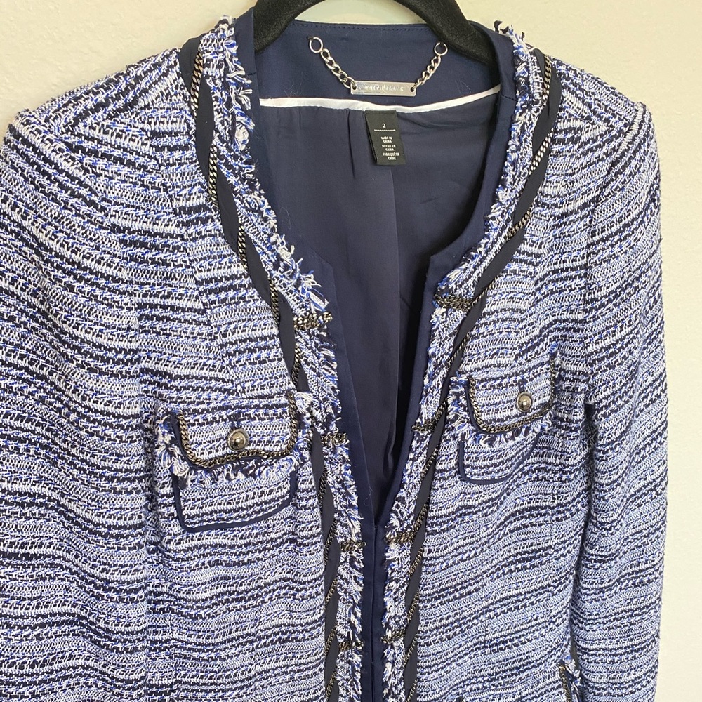 NWOT White House black market Blue Jacket Size 2 - Picture 4 of 15
